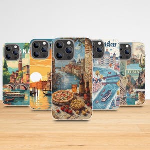 İtaly Themed Phone Case, Preppy and Cute Aesthetic, iPhone 16 15 14 13 12 11 Pro Max 8 Plus X, Samsung Galaxy S24 S23 S22 S20 Ultra