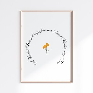 Foolish Doer Smart Thinker Quote Print, Motivational Botanical Wall Art | Circular Calligraphy | Printable Digital Download, Office Decor