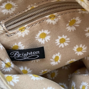 Brighton Gray Glitter Croc Leather Trim Heart Charm Crossbody Bag Sunflower image 7