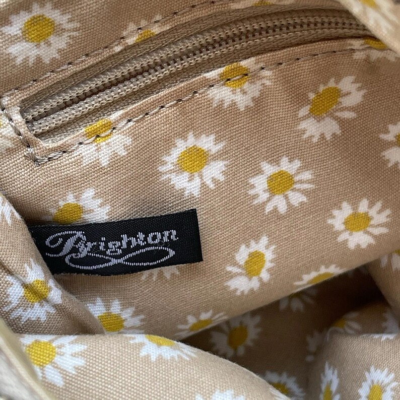 Brighton Gray Glitter Croc Leather Trim Heart Charm Crossbody Bag Sunflower image 7