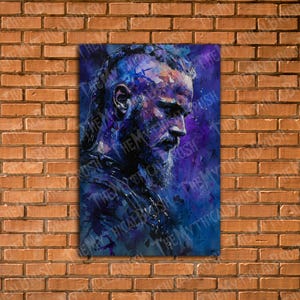 Ragnar Lothbrok Poster, Viking Poster, Ragnar Lothbrok Wall Art, Watercolor Print, Ragnar Portrait Print, Physical Poster, Art Decor