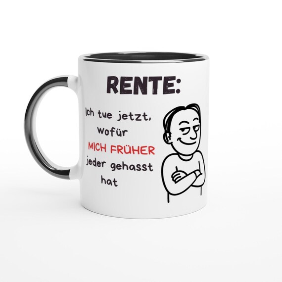 thumbnail image 2 of Funny Retirement Mug – Ceramic, White, 10cm – Humorous Gift For Coworkers, Men, Women – MHP 2 of 4