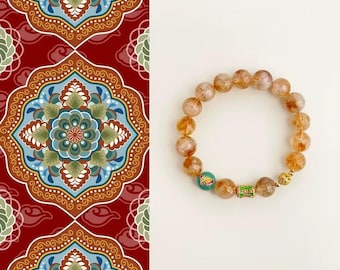 Goldenes Rutilquarz Armband – Guardian Kollektion | Klarheit, Fokus & geschäftlicher Erfolg