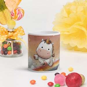 Regenboog Eenhoorn Mok – Zoet en Kawaii Cadeau Idee, Perfect voor Ontbijt of Koffiepauze