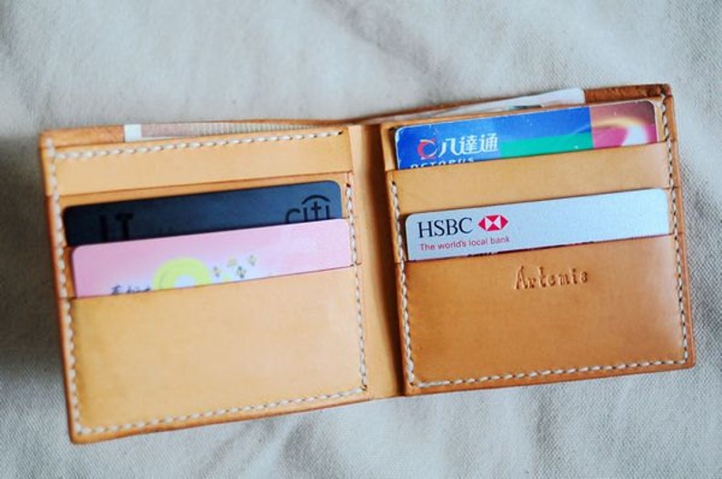 Hand Stitched Leather Basic Wallet image 2