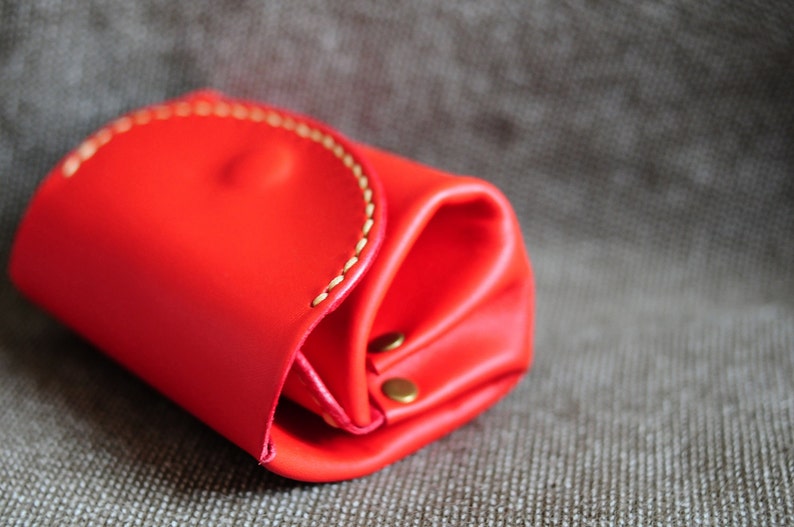 Artemis Leatherware Hand Stitched Leather Mini Wallet/ Purse/ Etsy