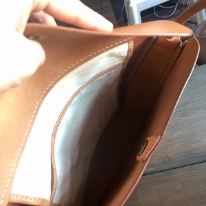 Artemis Leatherware Hand Stitched RECTANGULAR Leather Tote Bag/ Purse/ Handbag/ Laptop image 5