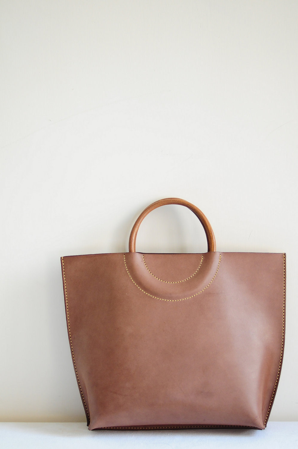 Artemis Leatherware Hand Stitched Leather Tote Bag Etsy