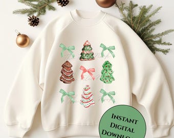 Weihnachten Bogen Shirt-Weihnachtsbaum Shirt-Weihnachten Sweatshirt-Weihnachtsbaum Keks Clipart-Weihnachtsbäume & Bögen Sublimation-Holiday Shirt
