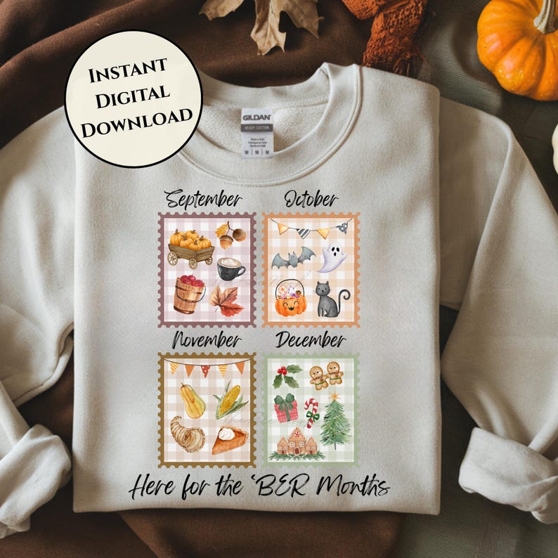 BER Months Png-fall Sublimation-cute Fall Tee-fall T-shirt-fall ...