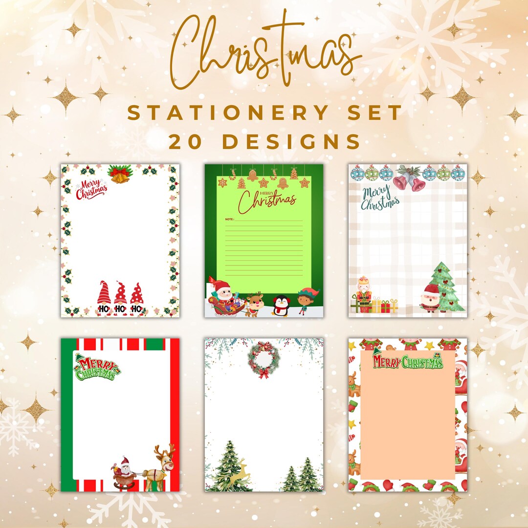 Printable Christmas Stationery Letter Paper Christmas Journal ...