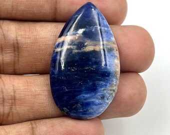 AAA + Natural Sodalite Pear Gemstone, Blue Sodalite Cabochon, Loose Gemstone, Top Grade Sodalite , Sodalite For Jewelry Making 35 Ct Z-108