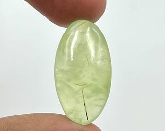 Prehnite, Natural Prehnite Oval Cabochon, Prehnite Loose Gemstone For Jewelry Making, Prehnite For Pendant, Polished Stone, Handcrafted