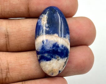 AAA + || Natural Sodalite Gemstone, Blue Sodalite Cabochon, Loose Gemstone, Top Grade Sodalite , Sodalite For Jewelry Making 33.40 Ct Z-101