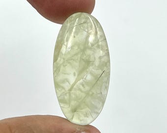 Prehnite Cabochon, Prehnite Loose Gemstone, Natural Prehnite Oval Shape Gemstone For Jewelry Making, Healing Crystal, Semi Precious Gemstone