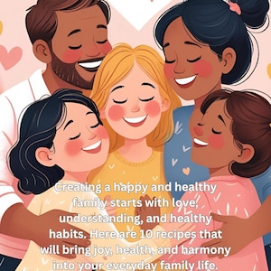 10 Recipes for a Happy & Healthy Family - Digital Printable Template
