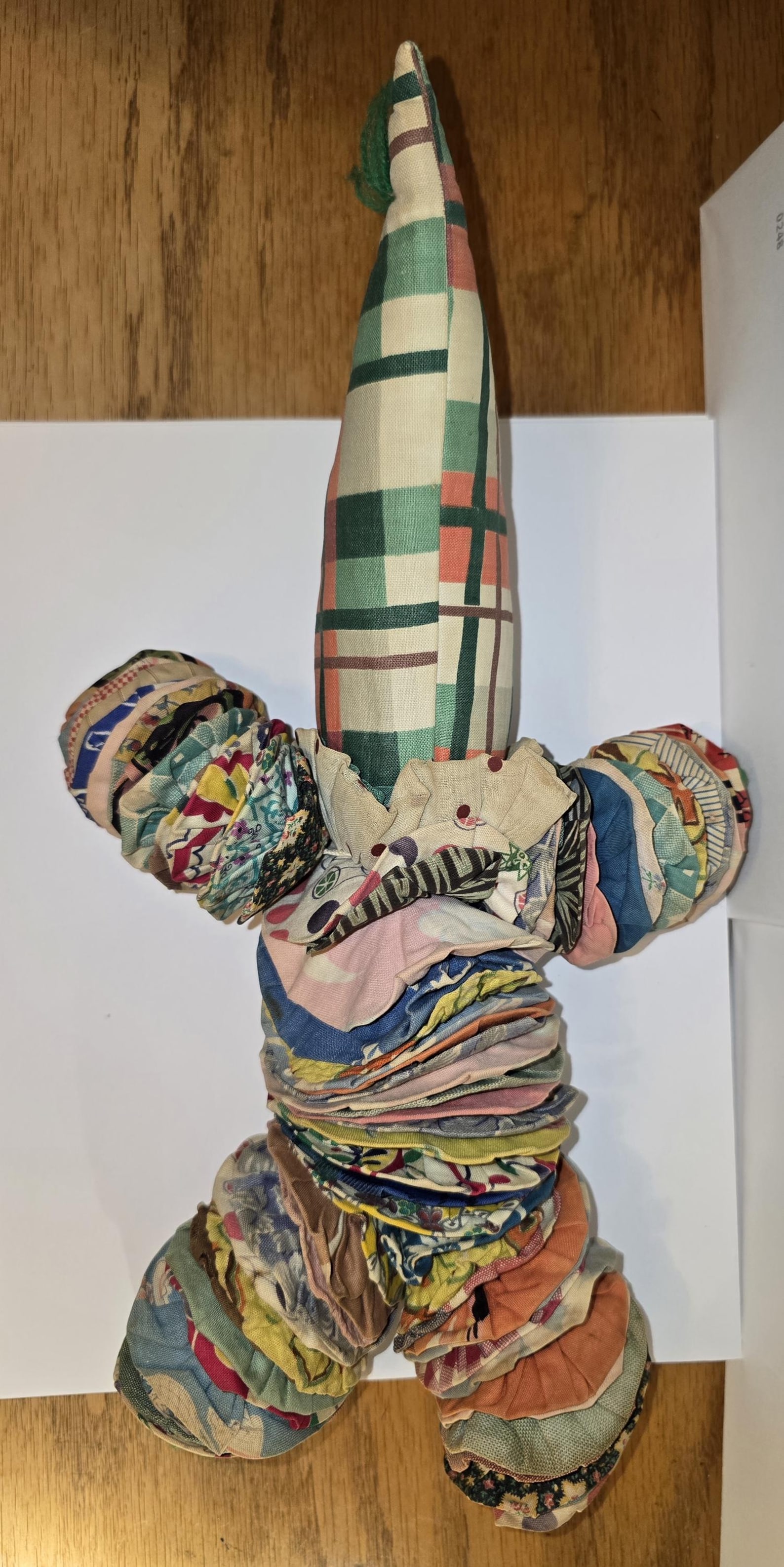 Clown Rag Rope Yoyo Clown Doll Rag Quilt Fabric Circles Vintage - Etsy