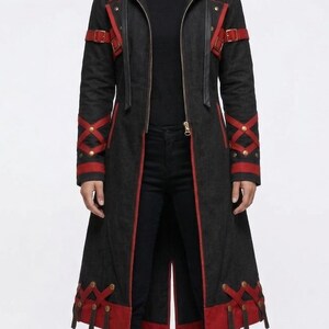 RavnForge Hooded Desert Nomad Coat – Distressed Tactical Canvas Jacket for Cosplay, LARP, Festivals & Streetwear image 3