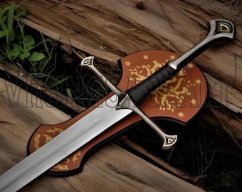 Hand-Forged Viking Sword: Personalized Stainless Steel Collector's Heirloom (Cosplay)