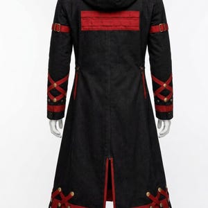 RavnForge Hooded Desert Nomad Coat – Distressed Tactical Canvas Jacket for Cosplay, LARP, Festivals & Streetwear image 7