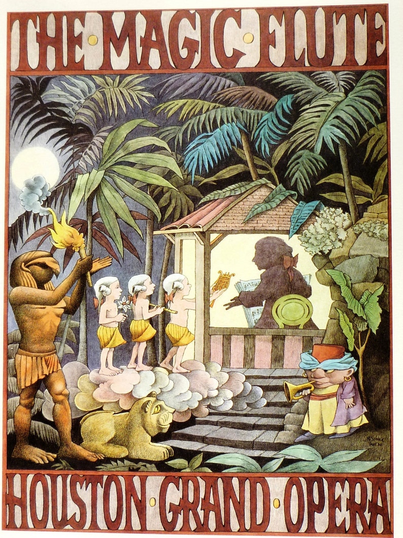 Maurice Sendak Poster Print the Magic Flute Vintage Etsy
