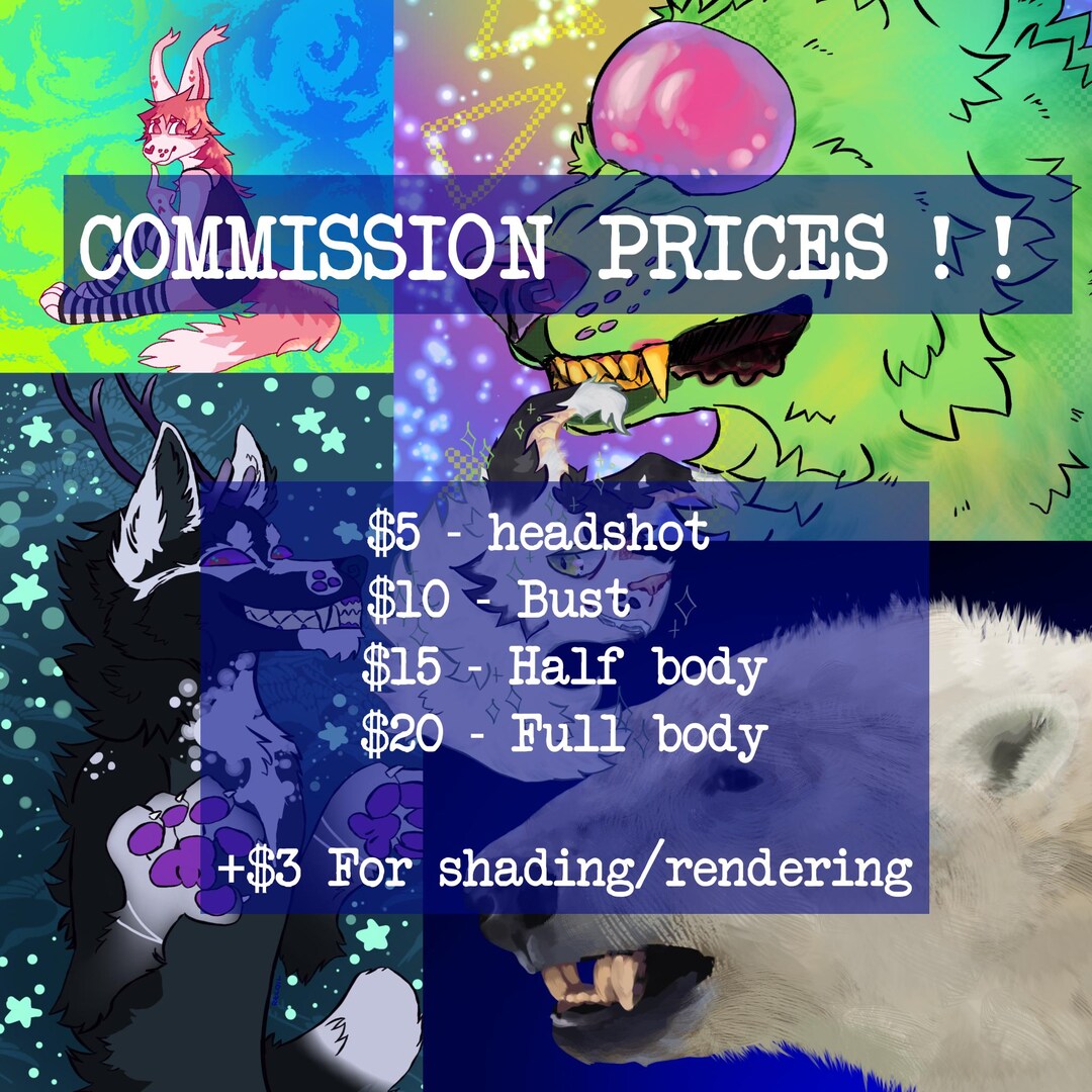 Flat Color Furry/animal Commission Art (bust) - Etsy
