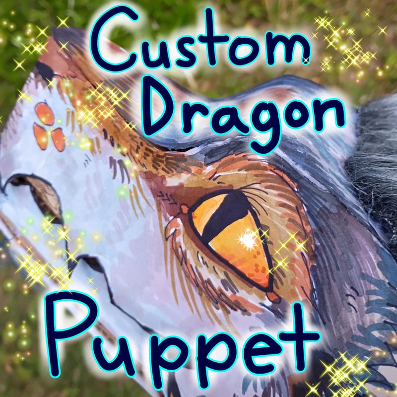 Cardboard Dragon Puppet - Etsy
