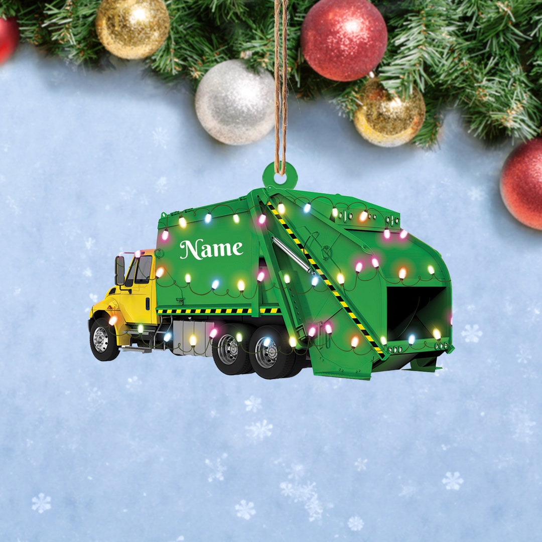 Garbage Truck Christmas Ornament Trash Truck Christmas Etsy