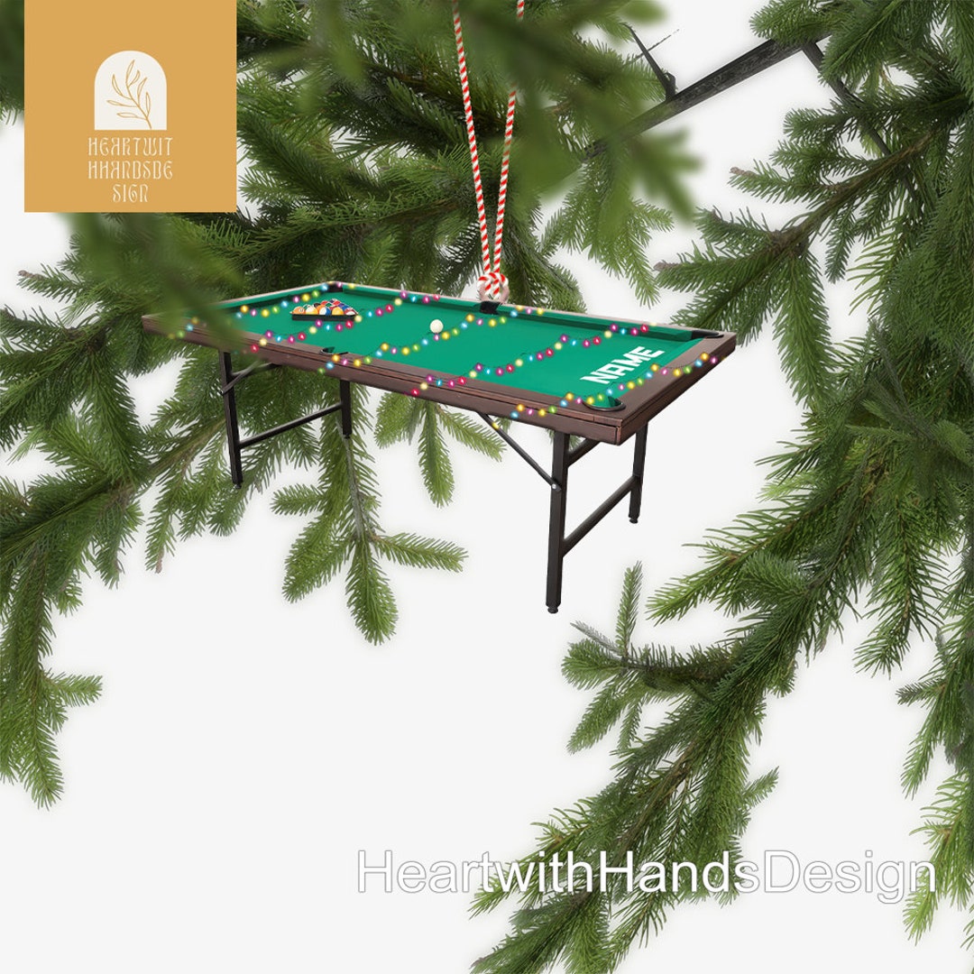 Pool Table Billiard Table Christmas Light Ornament Pool Etsy