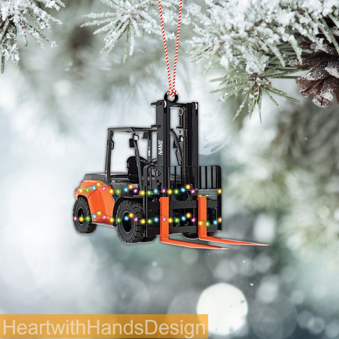 Forklift Christmas Ornament 