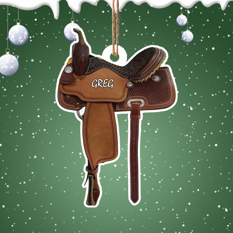 Horse Saddle Christmas Ornament Riding Horse Christmas Etsy
