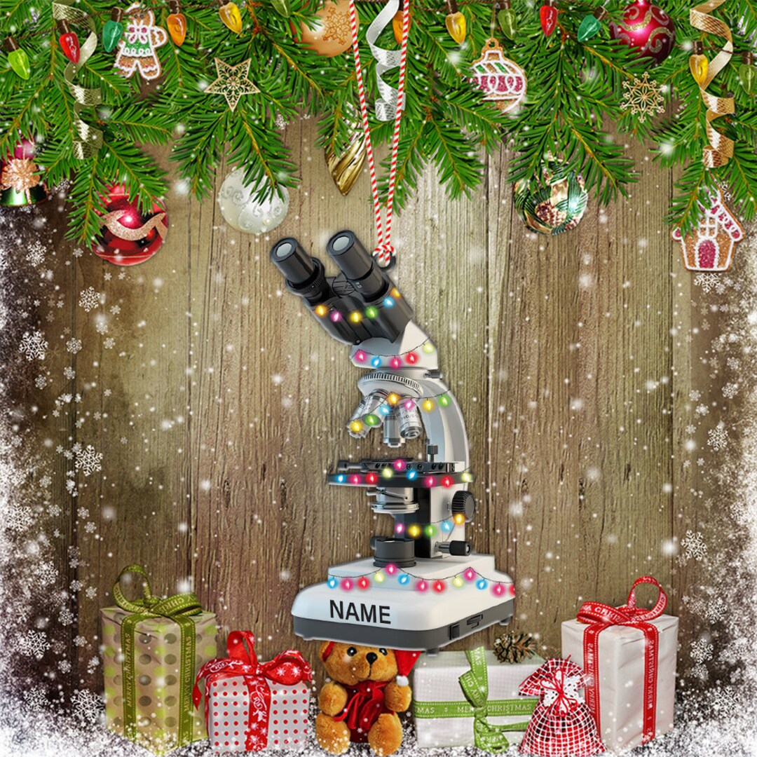 Medical Microscope Christmas Lights Ornament Microscope Etsy