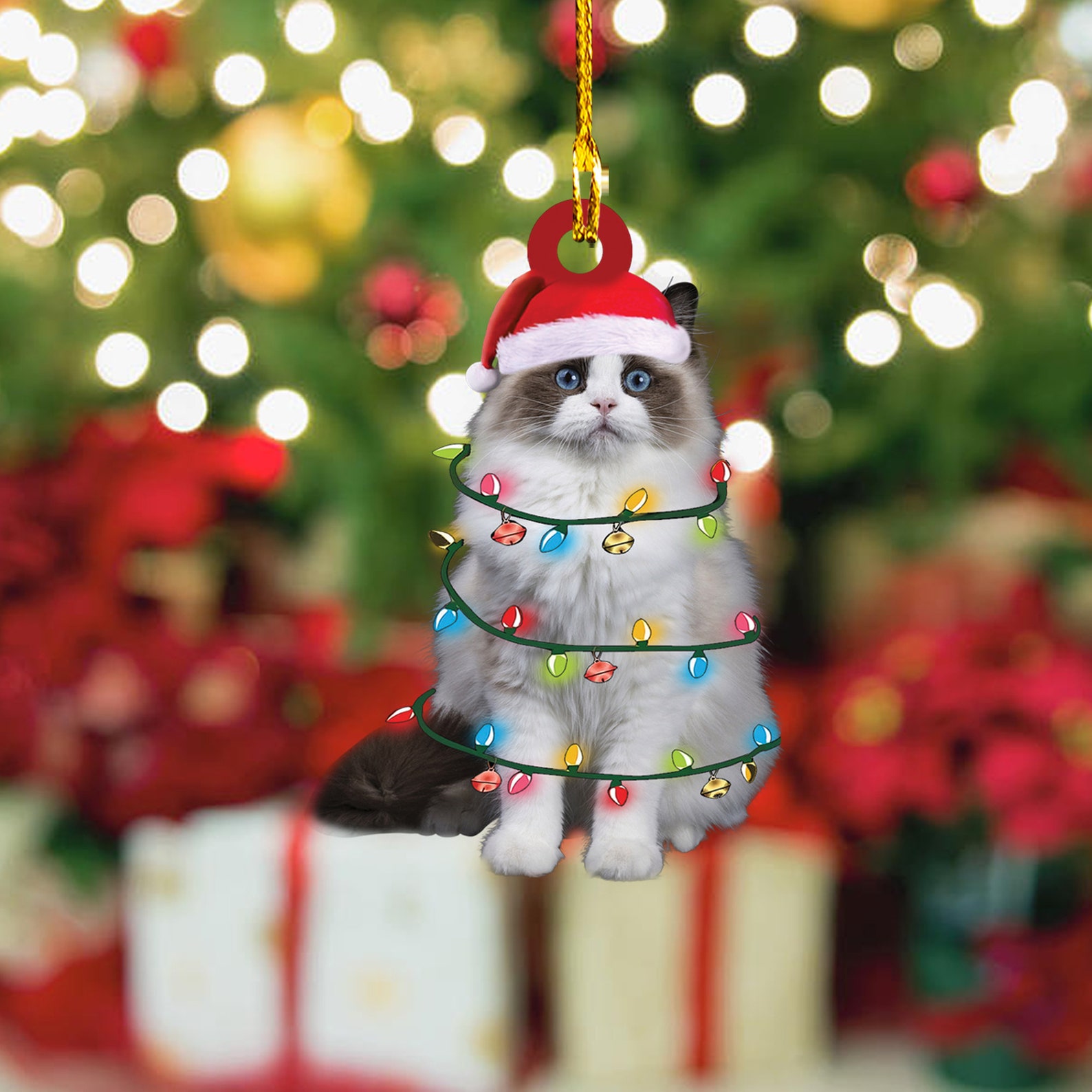 Ragdoll Cat Christmas Ornament Ragdoll Cat Christmas Lights Etsy