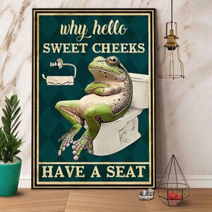 Targa In Metallo Divertente Why Hello Sweet Cheeks Have A Seat - 30x40 Cm O 20x30 Cm, Con Cane Bernese, Arredamento Per Bar, Casa, Garage, Ufficio, Regalo Umoristico - 4