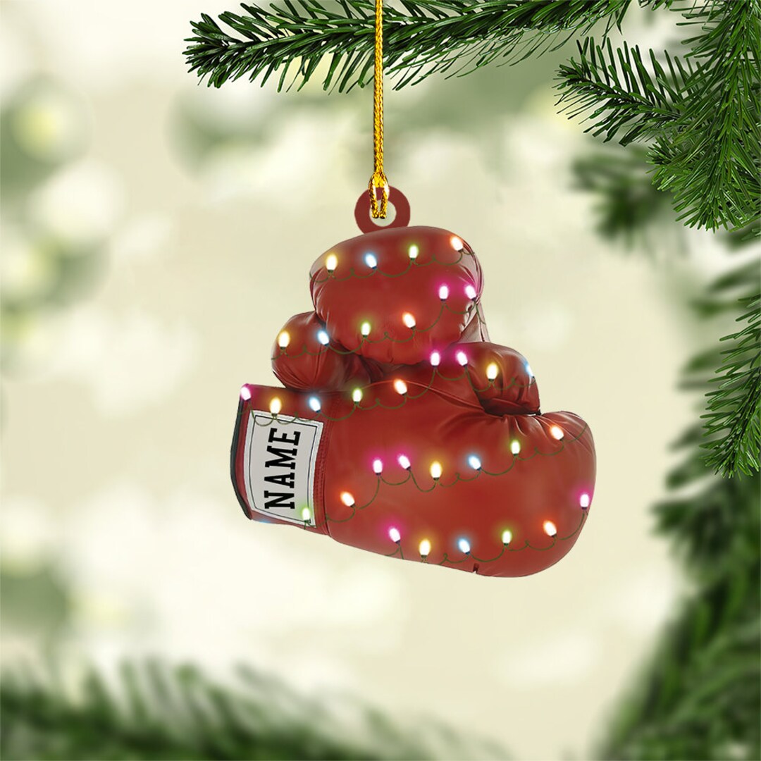 Boxing Christmas Ornament Boxing Gloves Ornament Boxing - Etsy