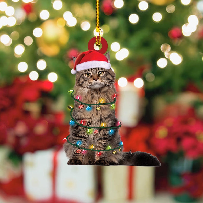 Maine Coon Christmas Ornament 