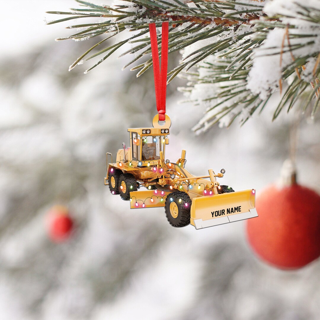 Motor Grader Christmas Light Ornament Christmas Tree Decor Etsy