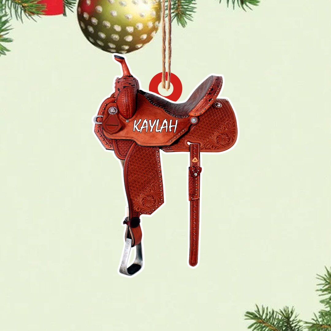 Horse Saddle Christmas Ornament Riding Horse Christmas Etsy