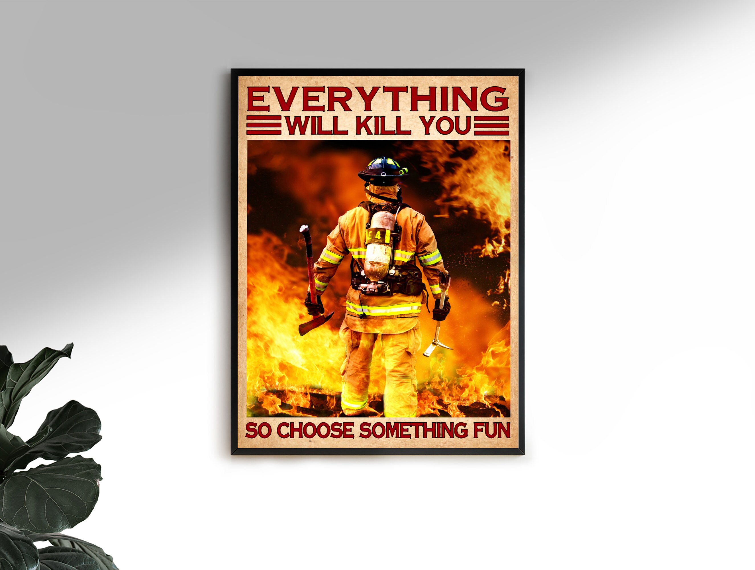 Firefighter Courage Poster