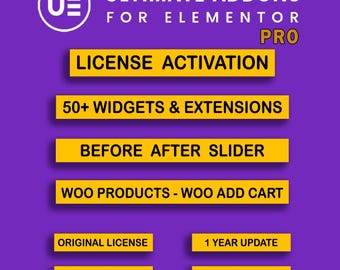Ultimate Addons for Elementor. 1 Site License • 1 Year Update • Original WordPress Plugin • WooCommerce.