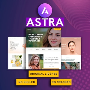 Astra Pro - 1 website for life / Automatic updates / Quick and secure installation, perfect for Elementor Pro on WordPress