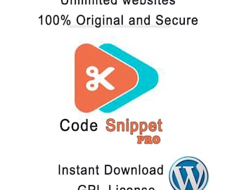 Code Snippers Pro GPL Licensed for WordPress / Unlimited Live Websites / Plugins (Instant Download)