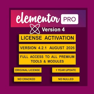 Elementor Pro Licencia 1 Sitio • Actualización 1 Año • Plugin Original WordPress • Woocommerce - Potencie su WordPress