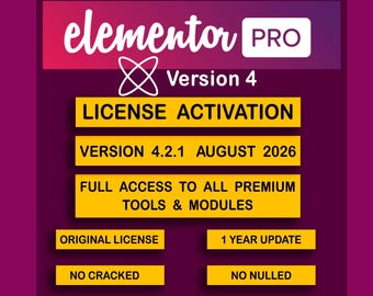 Elementor Pro Licencia 1 Sitio • Actualización 1 Año • Plugin Original WordPress • Woocommerce - Potencie su WordPress