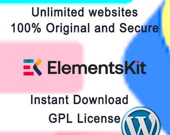 Elementskit, for WordPress, licensed under GPL / Elementor plugin / Lifetime updates