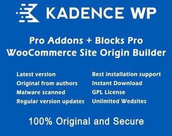 Kadence WP Pro - Block - WooCommerce Builder -  Ultimate Design Suite for WordPress