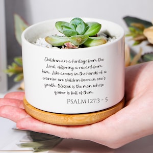 Miscarriage Gift: Children&#39;s Loss Memorial | For Miscarriage Mothers | Comfort Gift | Customized Flower Pot Gift | Bible Inspirational Gift