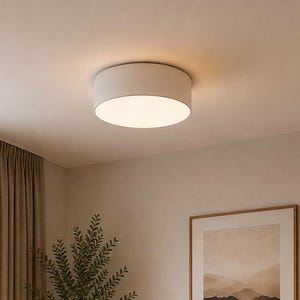 Ceiling Lamp Piano P-300 Ø300xH140 mm, Snow Espresso finish, fabric shade Group I–III with plexi diffuser, 1xE27 40W IP20