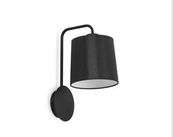 Minimalist Wall Lamp – Columbus 3 K-1 – Handmade to Order Wall Sconce with Fabric Shade