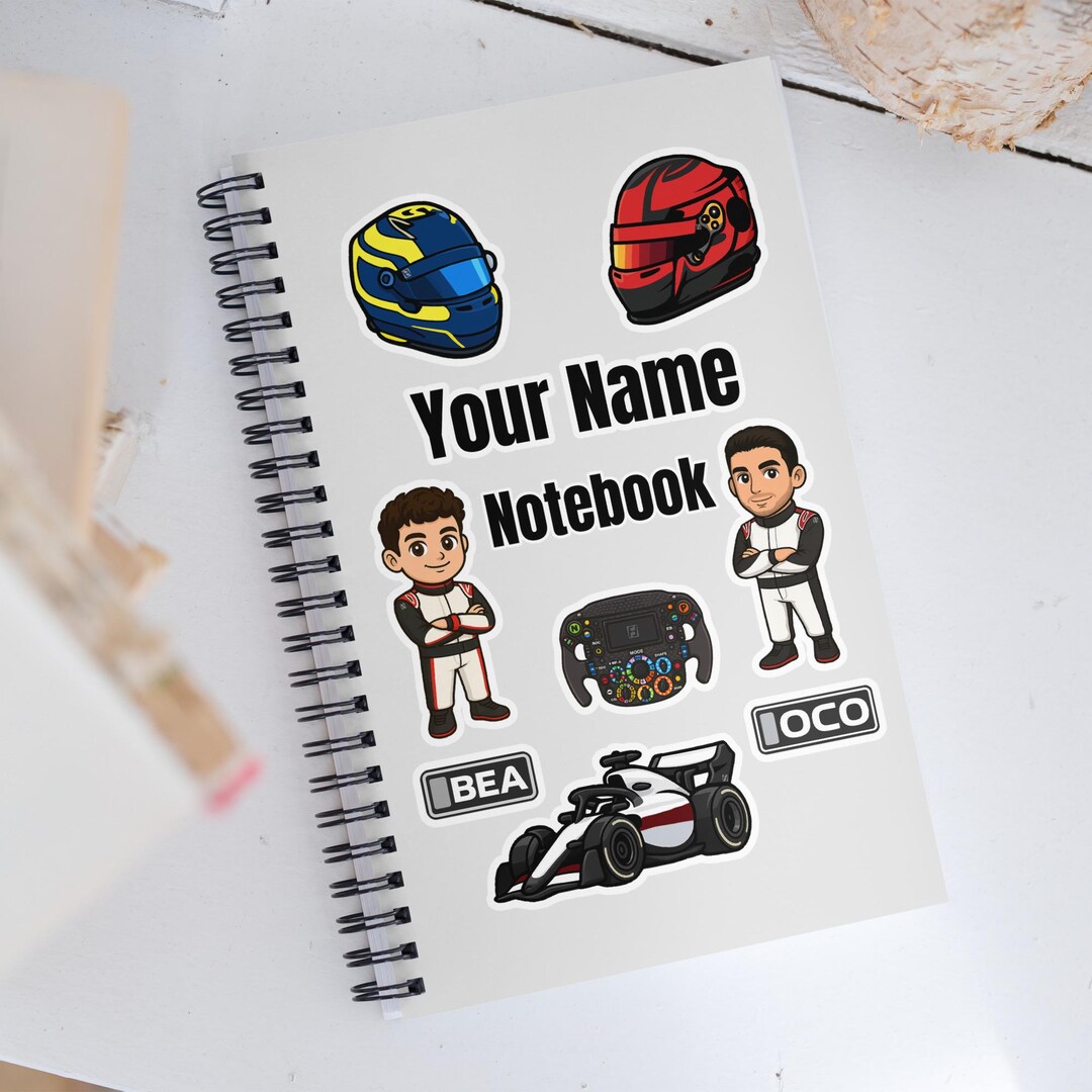 F1 Notebook Design Personalized Haas F1 Notepad – Custom Name Notebook | Esteban Ocon ...